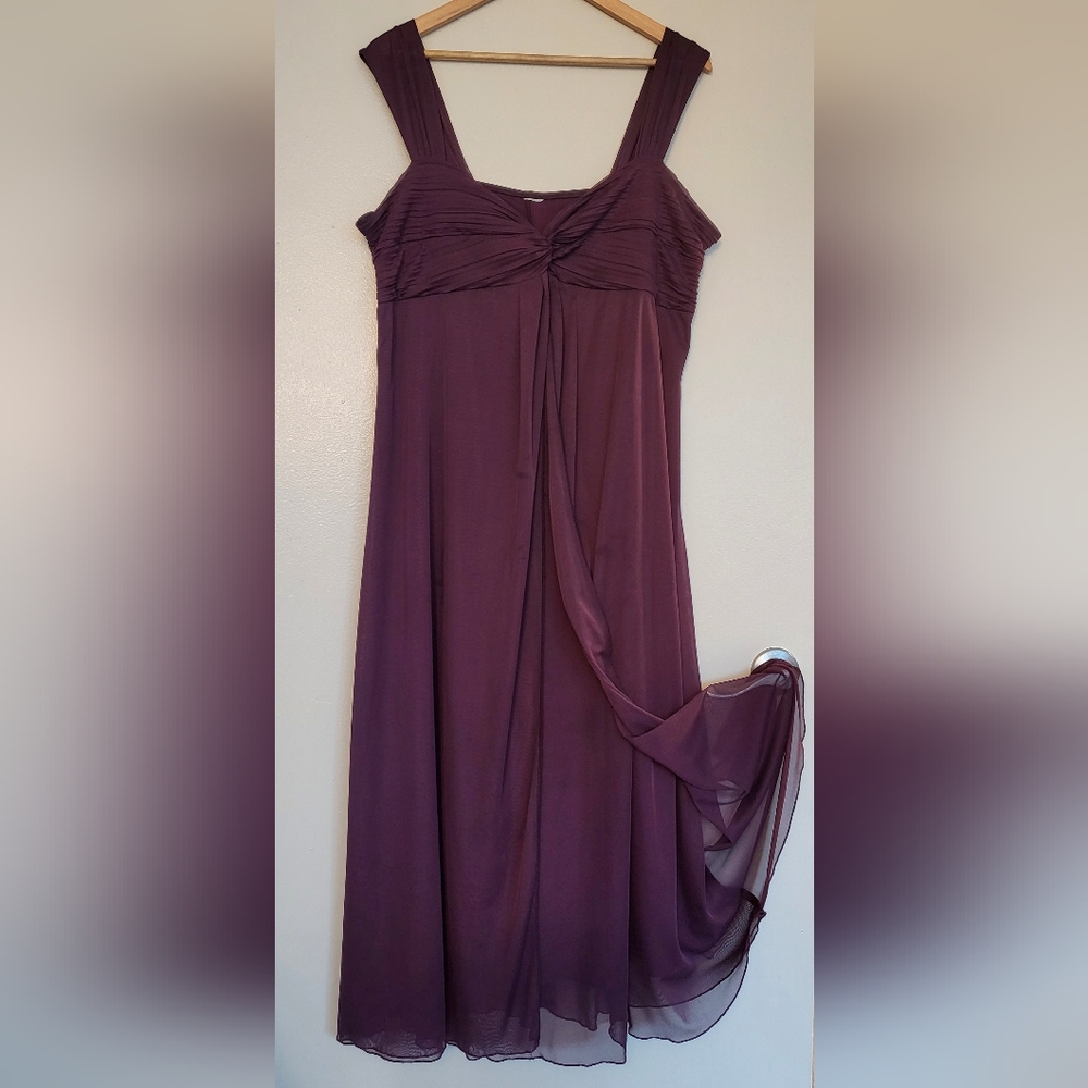 Wine purple Casual strap dress